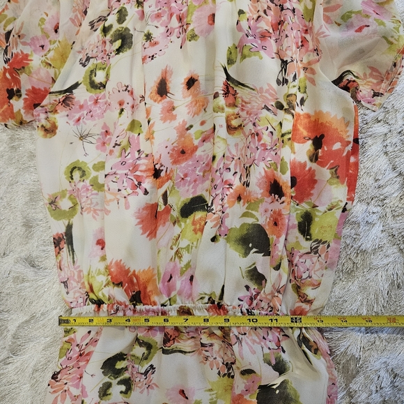 Boston Proper Floral off the Shoulder Top with Tiered Maxi Skirt - Picture 15 of 16